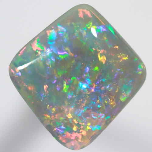 SOLID CRYSTAL OPAL Floral Harlequin pattern very bright. SEE VIDEO